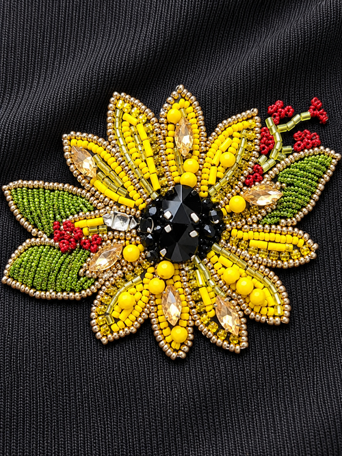 Black Sunflower Tank Top